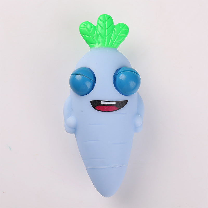 Squinting Carrot Squeeze Toy