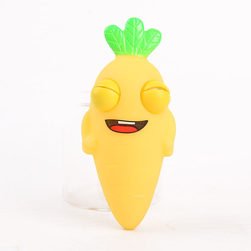 Squinting Carrot Squeeze Toy