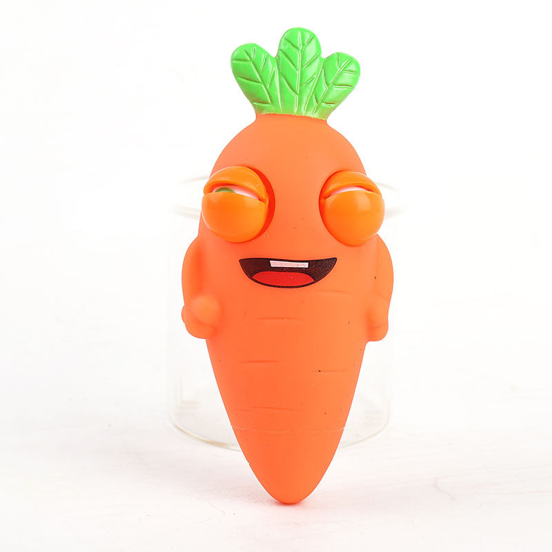 Squinting Carrot Squeeze Toy